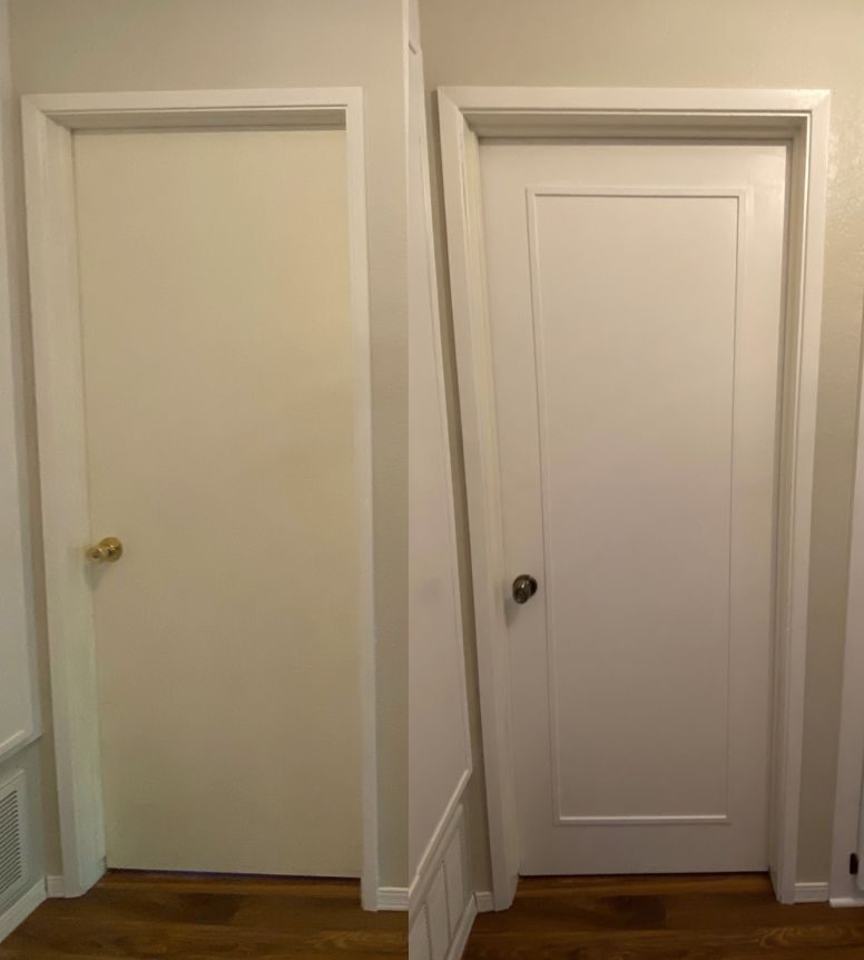 Interior door panel upgrade before and after